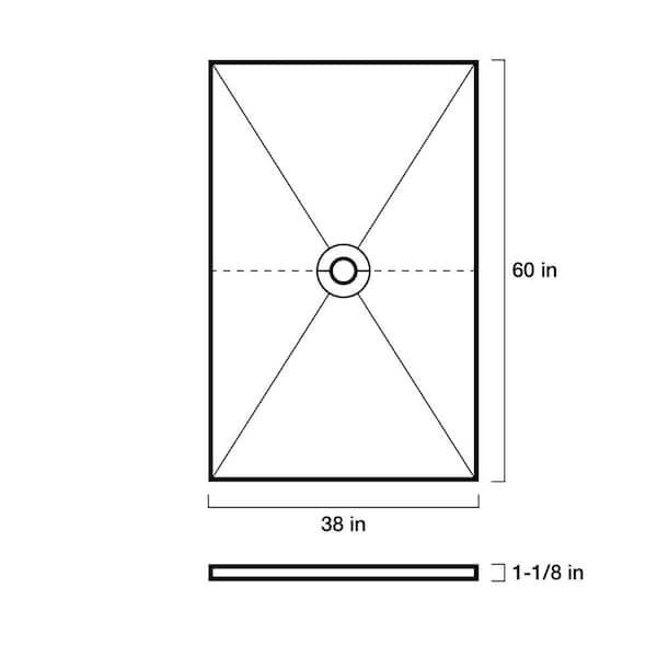 Kerdi-Shower Tray with center drain placement