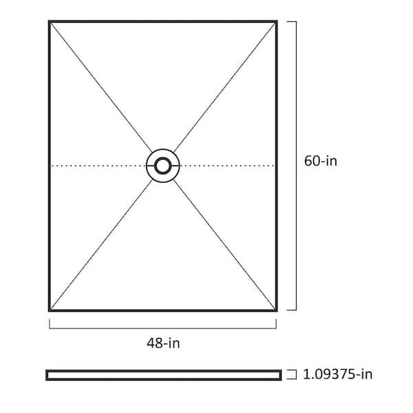 Kerdi-Shower Tray with center drain placement