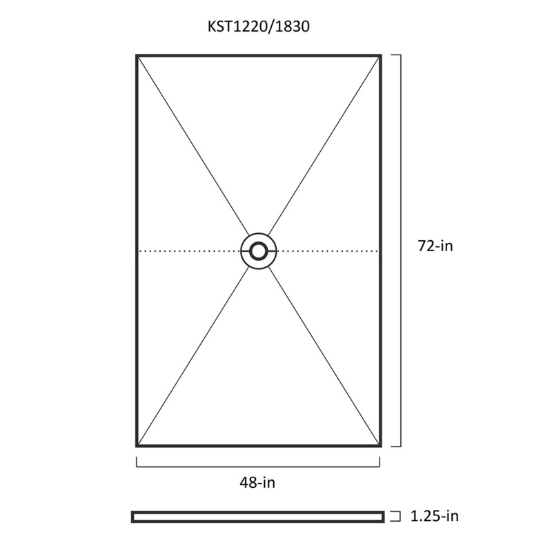 Kerdi-Shower Tray with center drain placement