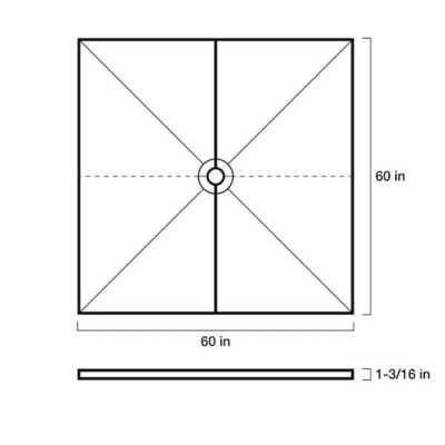 Kerdi-Shower Tray with center drain placement