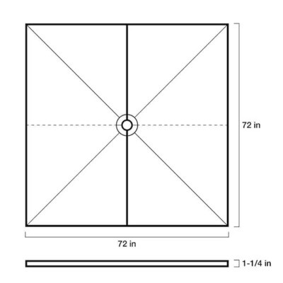 Kerdi-Shower Tray with center drain placement