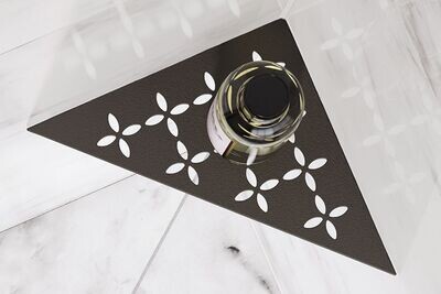 Schluter Systems Shelf-E Brushed Stainless Steel Floral Triangular