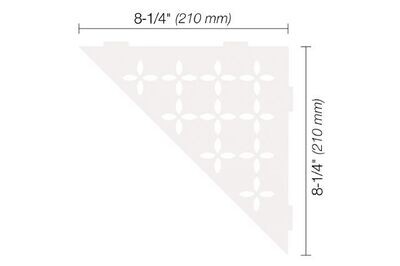 Schluter FLORAL SHELF-E  Matte White MBW