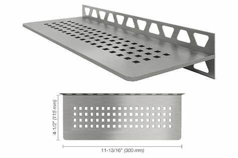 Schluter SQUARE SHELF-W Brushed Stainless Steel (EB)