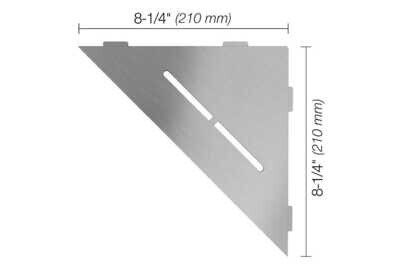 Schluter PURE SHELF-E Brushed Stainless Steel (EB)