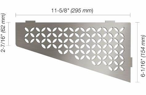 Schluter FLORAL Shelf-E Brushed Stainless Steel (EB)