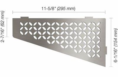 Schluter FLORAL Shelf-E Brushed Stainless Steel (EB)