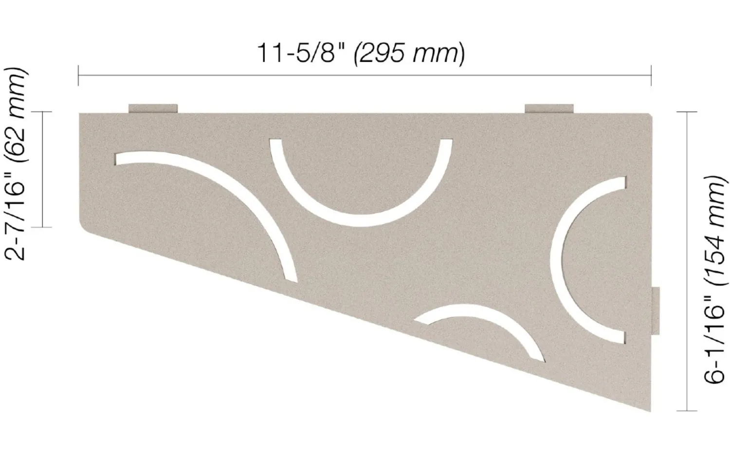 Schluter CURVE Shelf-E Greige (TSBG)