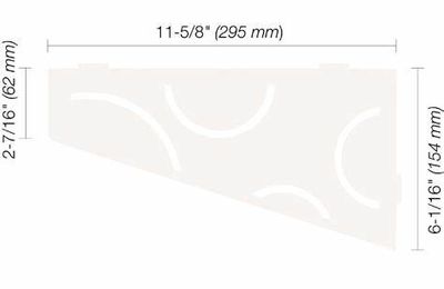 Schluter CURVE Shelf-E Matte White (MBW)