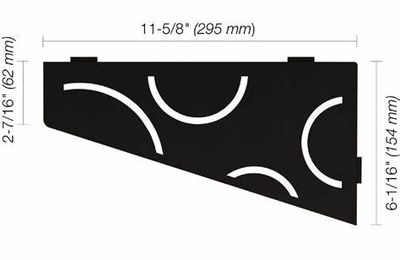 Schluter CURVE Shelf-E Matte Black (MGS)