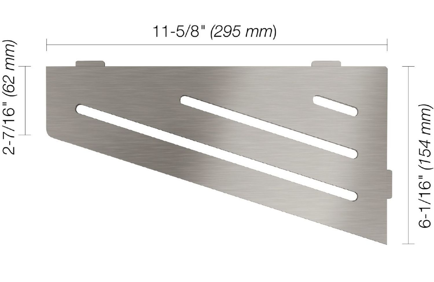 Schluter WAVE Shelf-E Brushed Stainless Steel (EB)