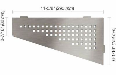 Schluter SQUARE Shelf-E Brushed Stainless Steel (EB0