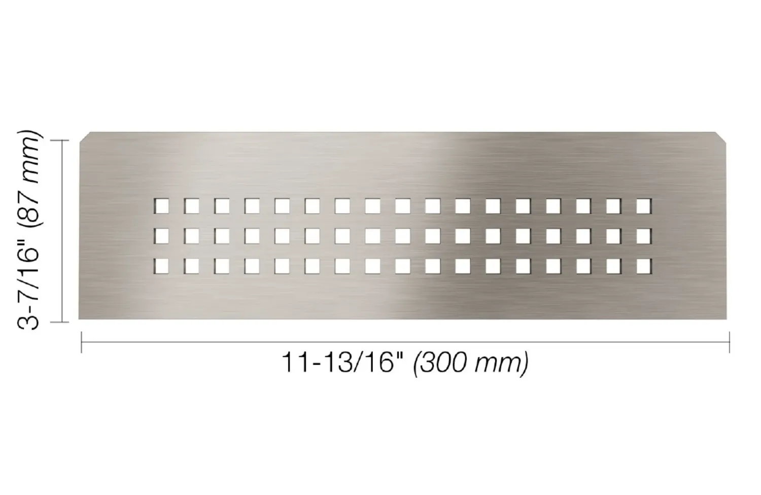 Schluter SQUARE Shelf-N Brushed Stainless Steel (EB)
