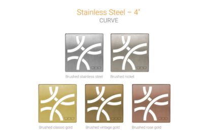 Kerdi-Drain-Style METALLIC FINISHES - CURVE