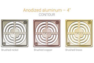 Kerdi-Drain Anodized Aluminum - CONTOUR