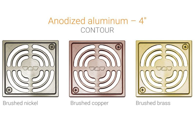 Kerdi-Drain Anodized Aluminum - CONTOUR