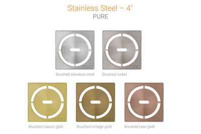 Kerdi-Drain-Style METALLIC FINISHES - PURE