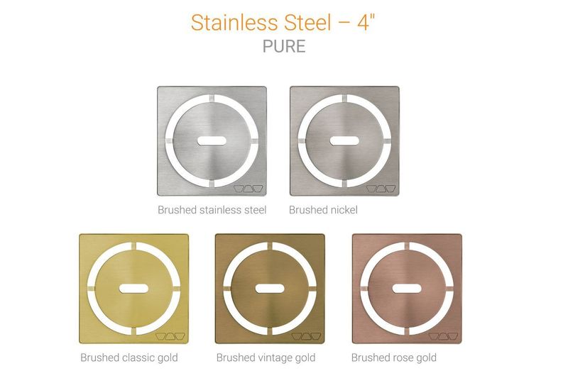 Kerdi-Drain-Style METALLIC FINISHES - PURE