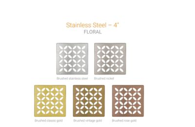 Kerdi-Drain-Style METALLIC FINISHES - FLORAL
