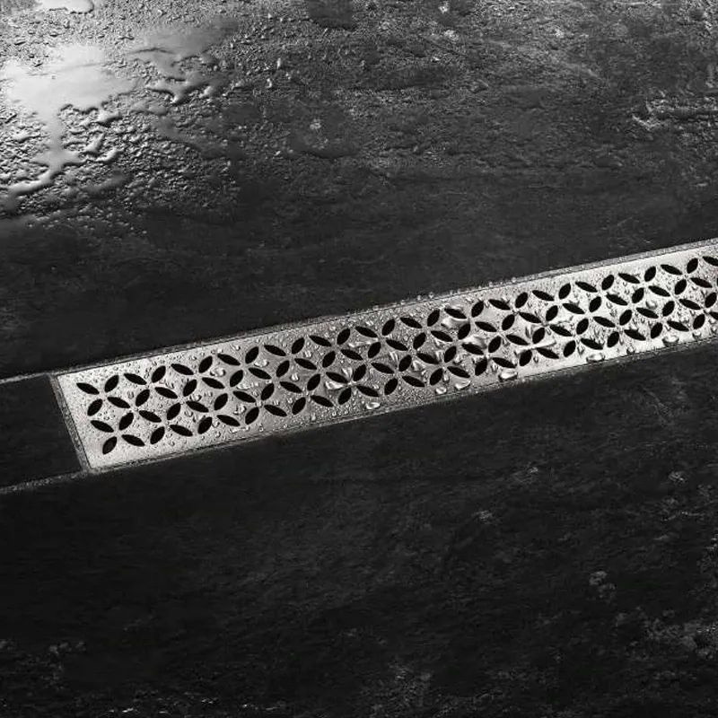 Grate Assembly Floral Brushed Stainless Steel