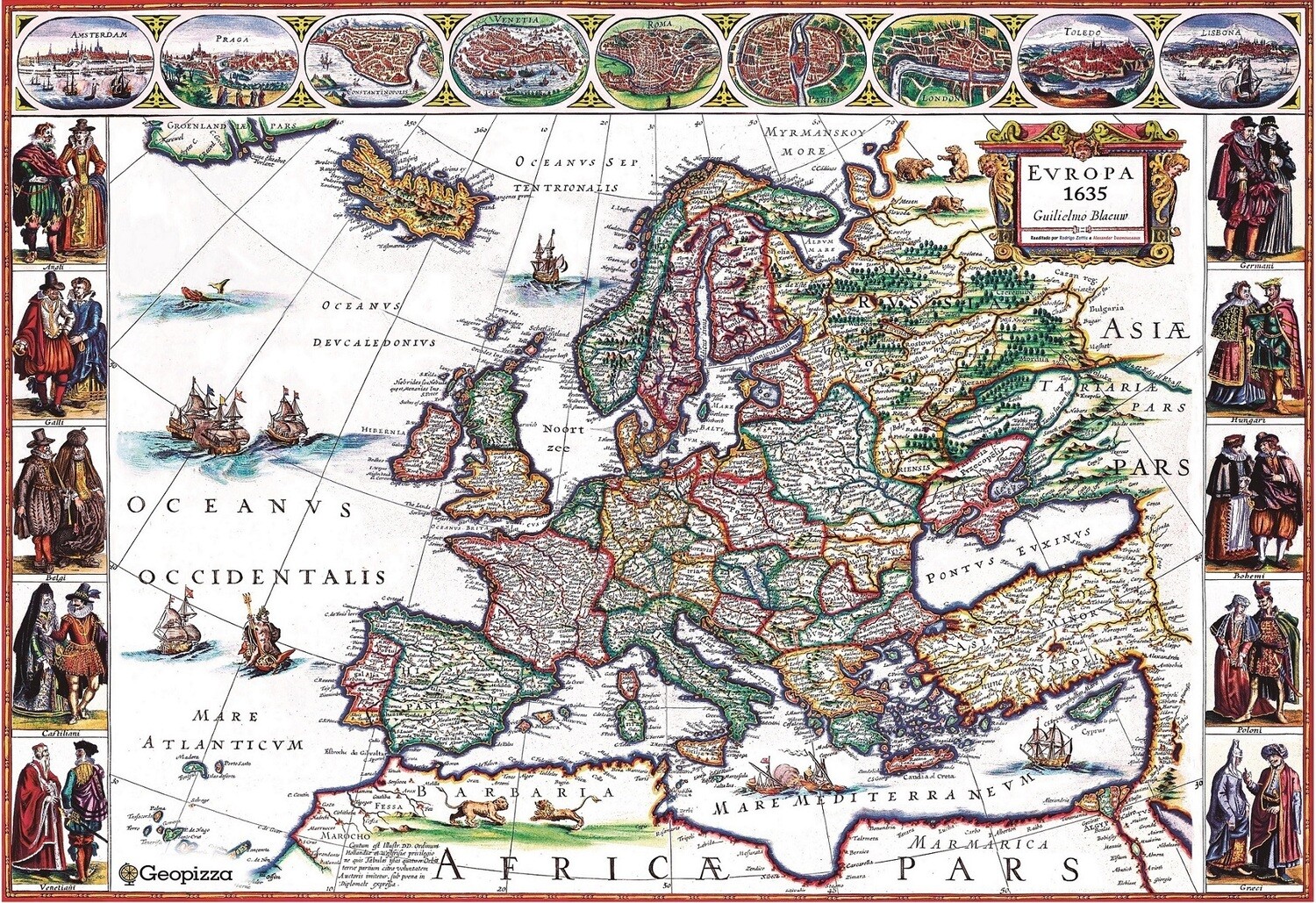 Mapa Europa 1635
