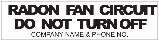 Fan Circuit Label