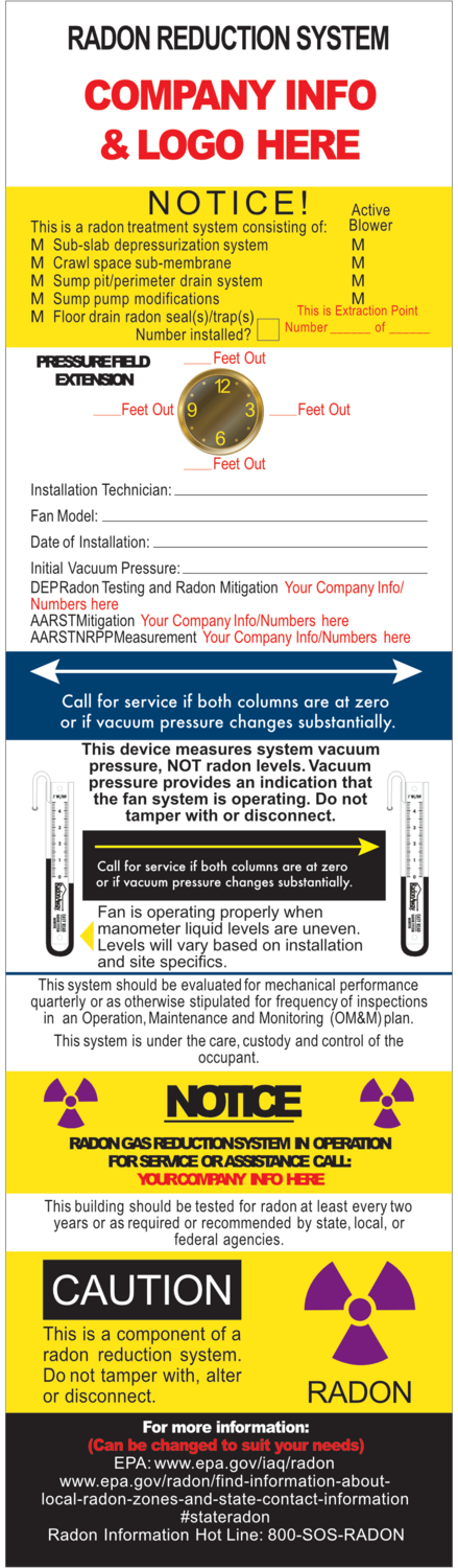 Primary Extraction Point Label