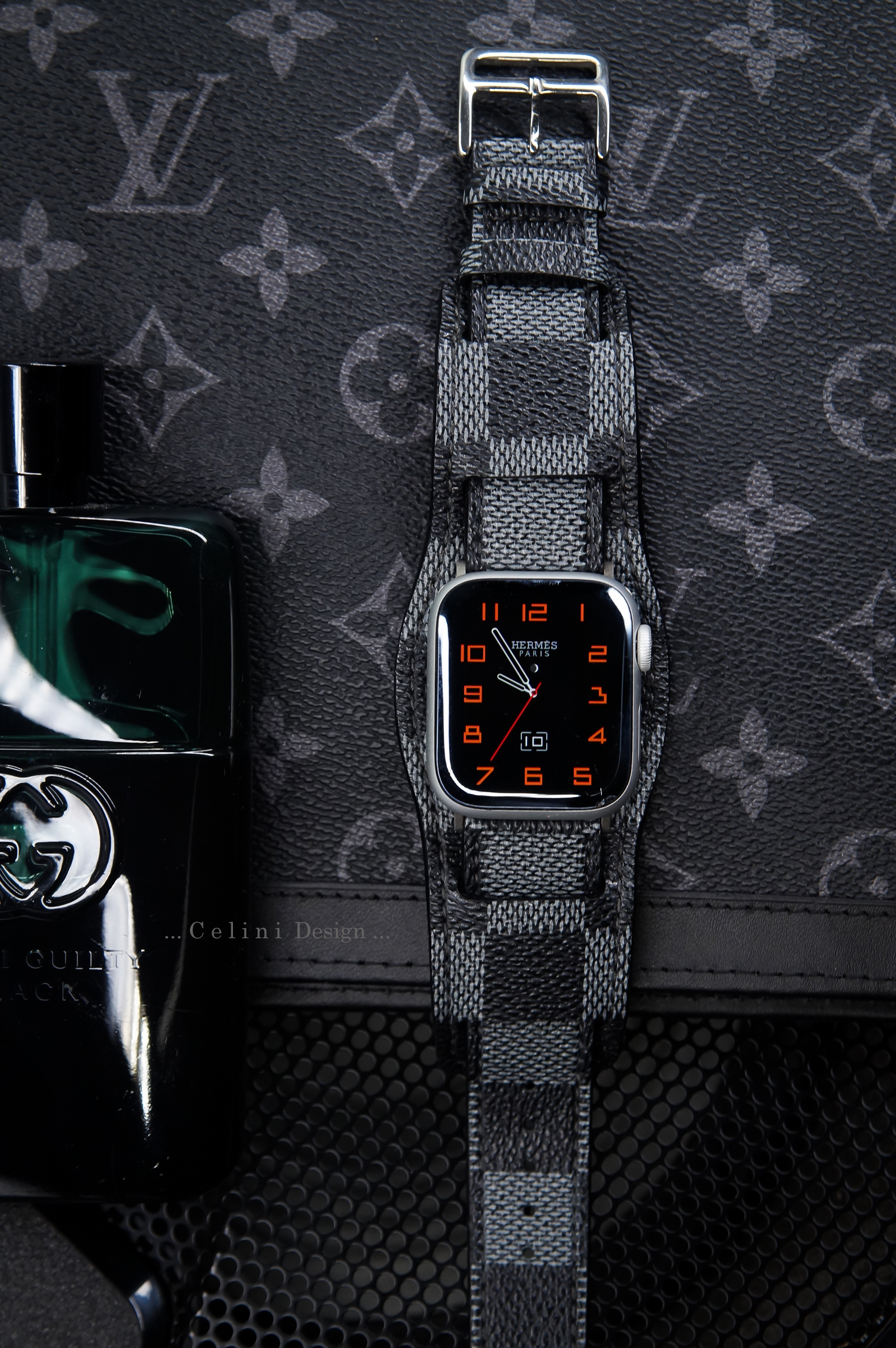 Black LV Luxury High End Apple Watch band – Royalty High Fashion