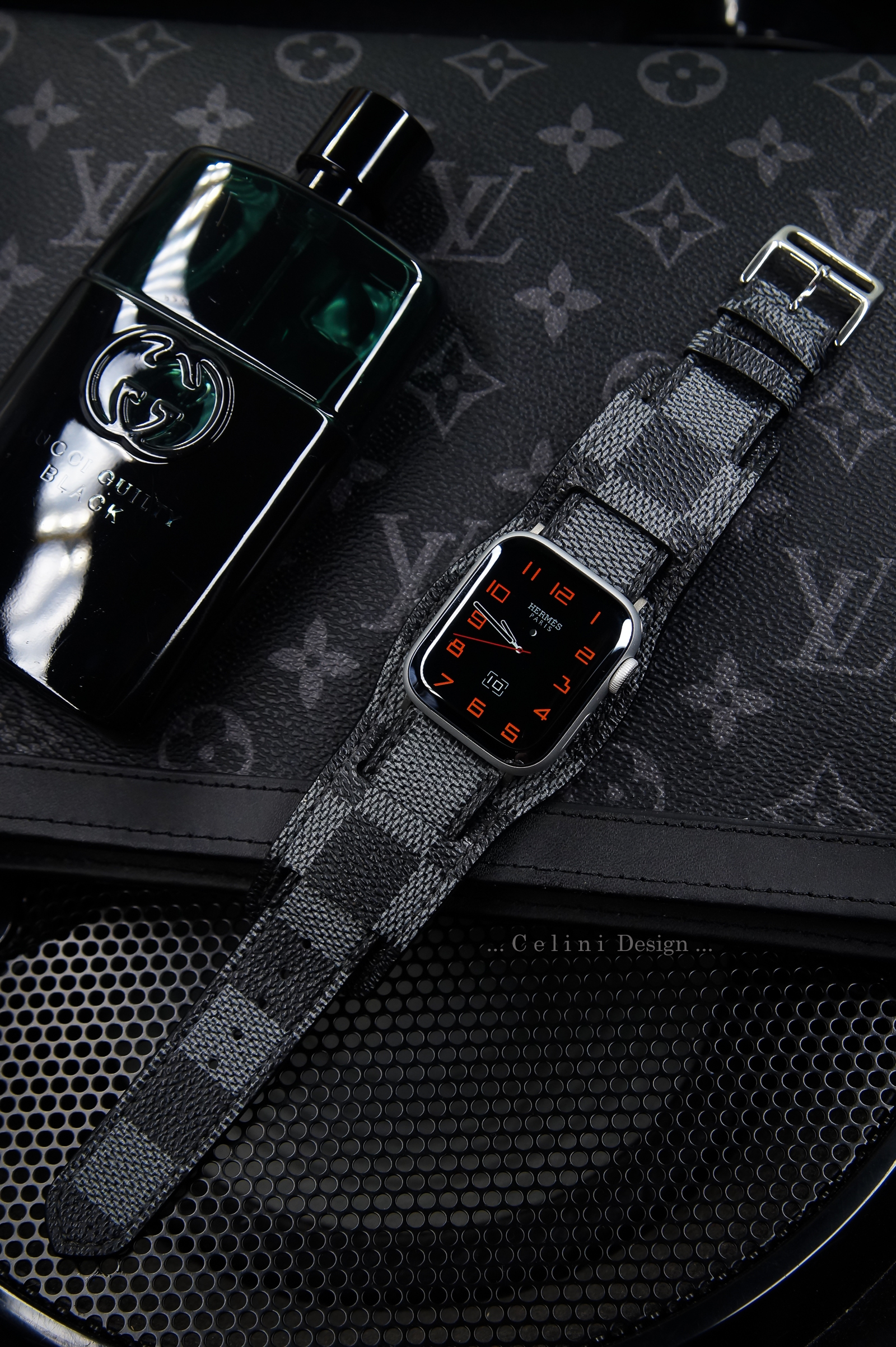Black Checkered LV High End Apple Watch band – Royalty High Fashion