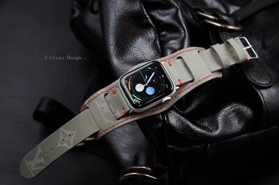 Repurposed LV Titanium Apple Watch Band Cuff Style