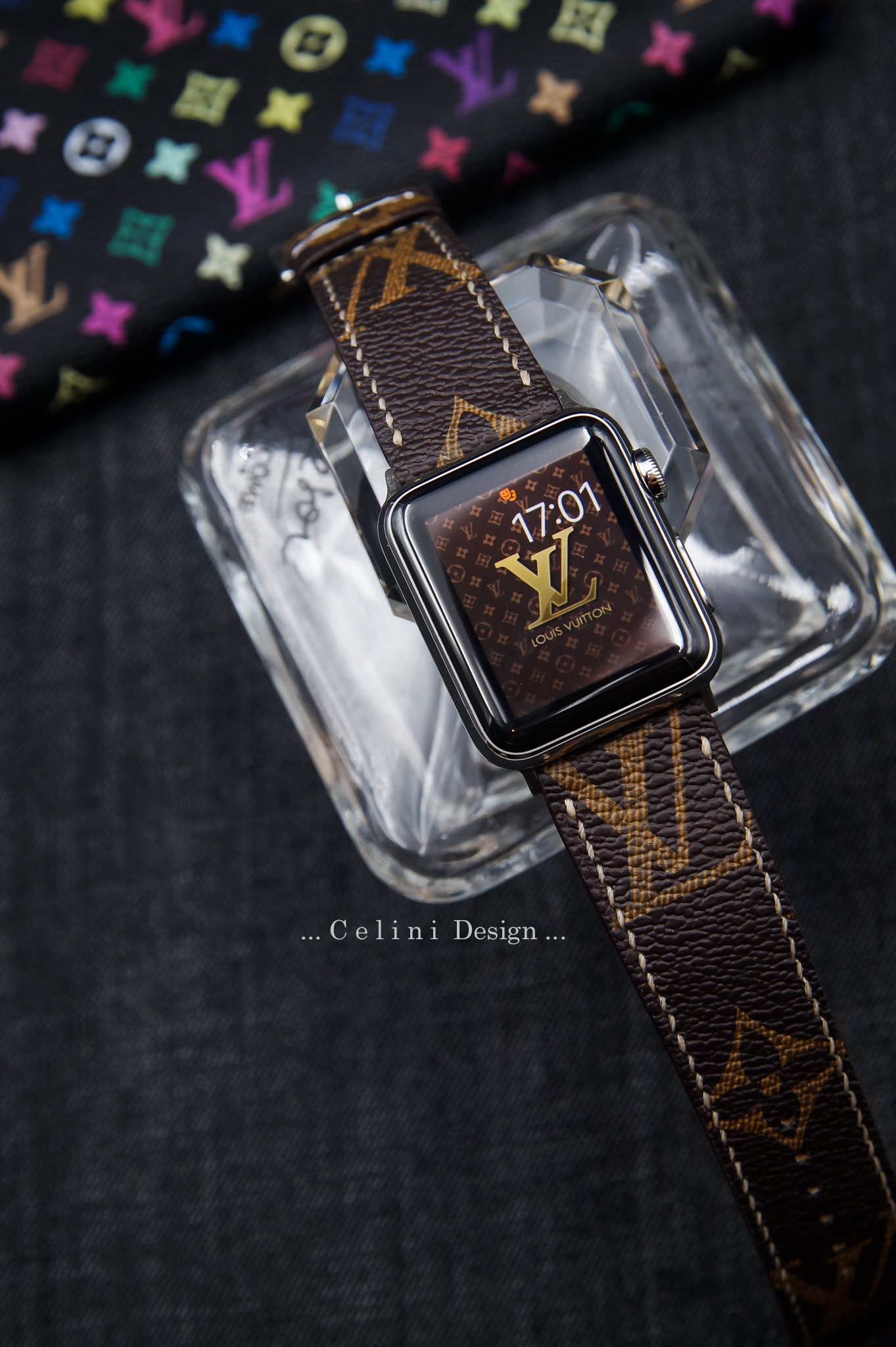 Repurposed Louis Vuitton Apple Watch Band LV Monogram