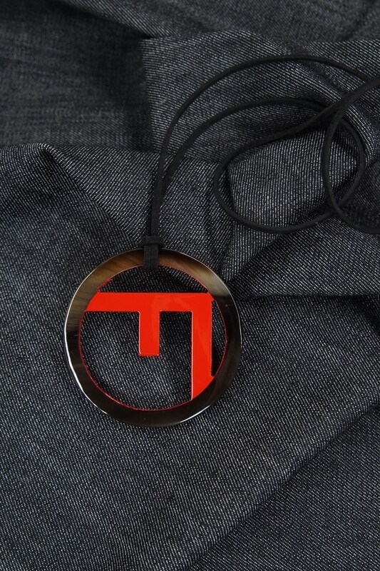 Fendi Style Necklace Made From Buffalo Horn
