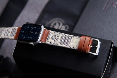 Damier Azur Louis Vuitton Apple Watch Band - Handmade  Apple watch  fashion, Apple watch bands fashion, Apple watch