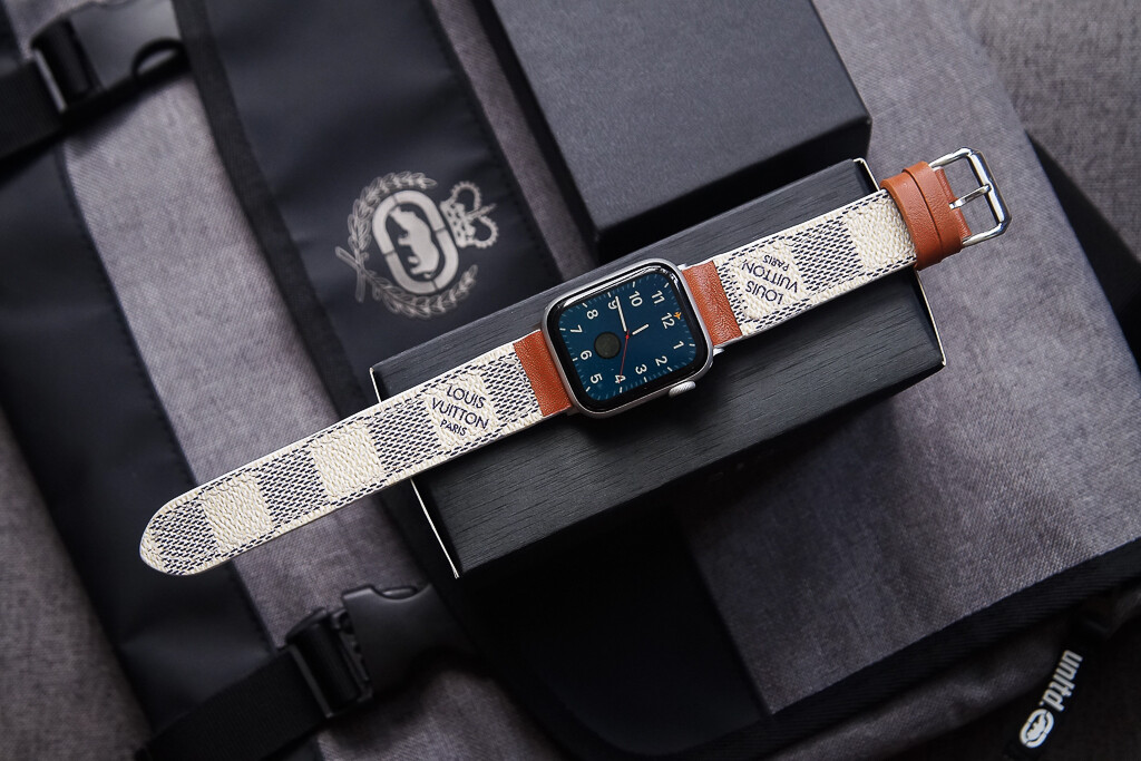 LV Inspired Watch Band  Apple watch bands fashion, Apple watch