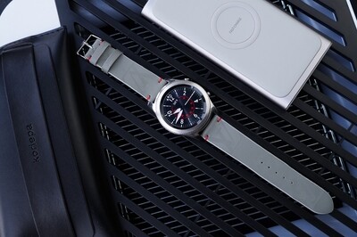 LV Watch Strap For Samsung Galaxy Watch Titanium Monogram