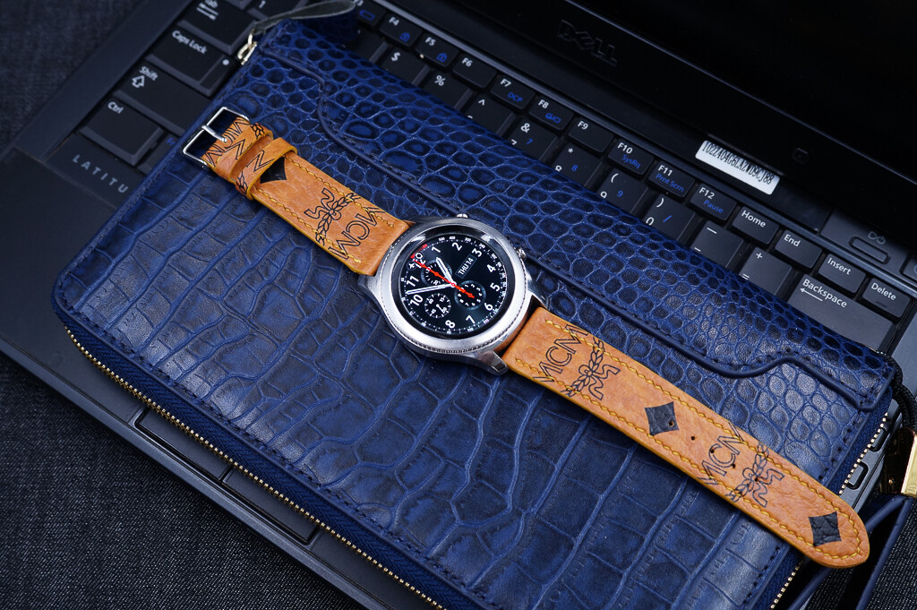 MCM Watch Strap For Samsung Galaxy Watch MCM Gold