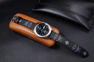 Black MCM Watch Band For Samsung Galaxy Watch