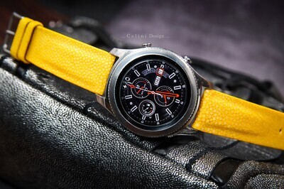Premium Yellow Stingray Leather Samsung Watch Strap