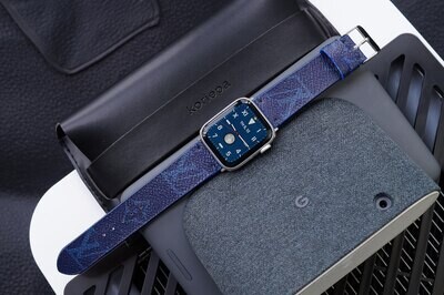 Louis Vuitton Apple Watch Band Blue Monogram