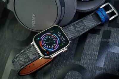 LV Apple Watch Band LV Damier Graphite for All Apple Watch display picture 3