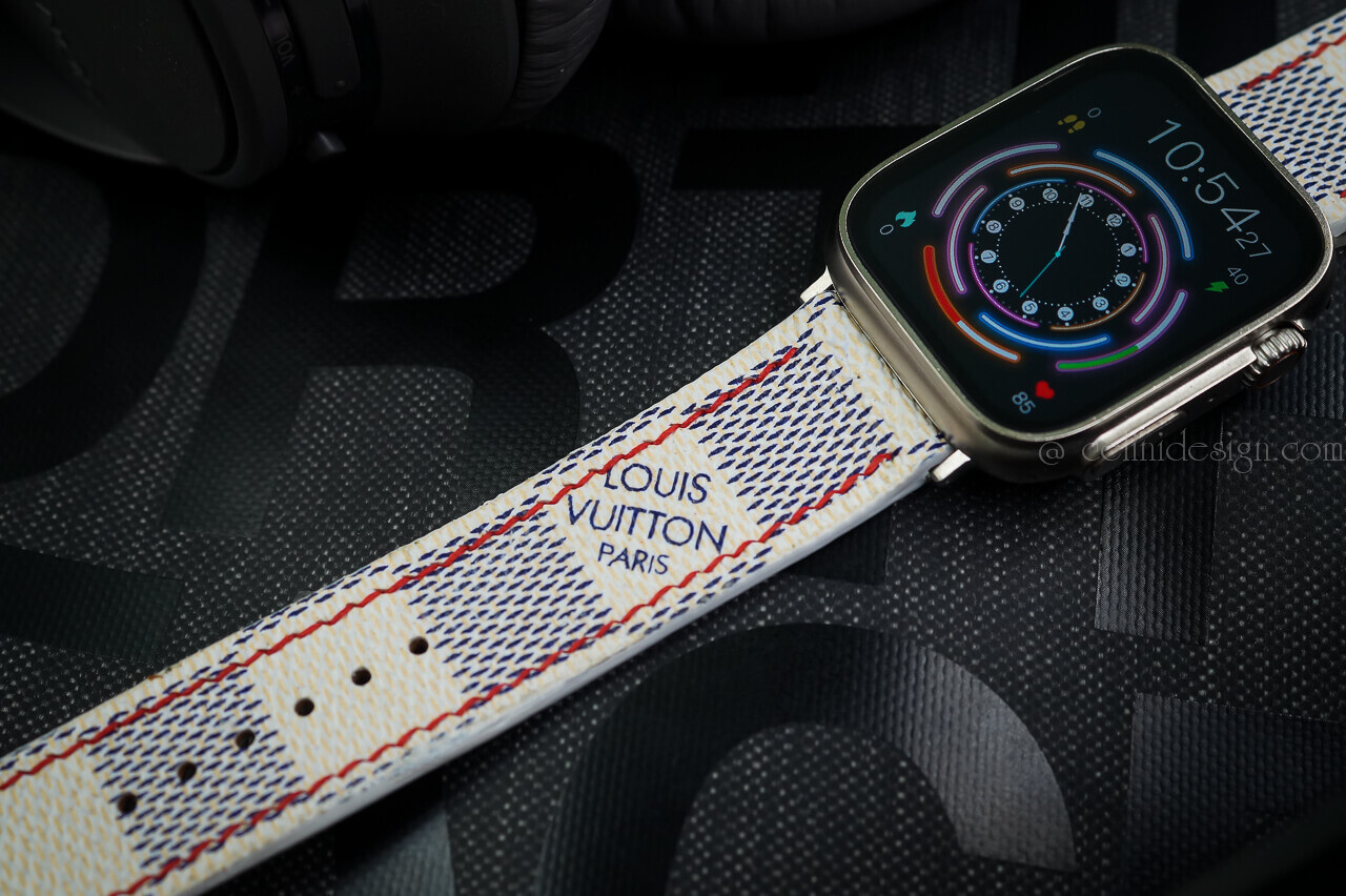 LV Apple Watch Band LV Damier Azur for All Apple Watch display picture 3