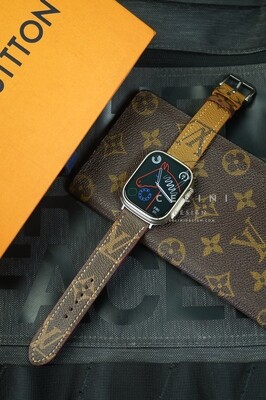 LV Brown and Beige Monogram Apple Watch Band