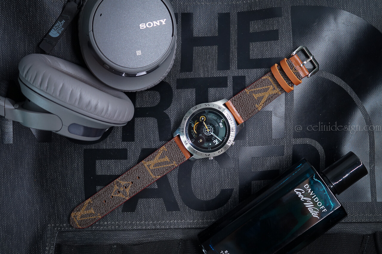 Brown LV Monogram Samsung Galaxy Watch Strap