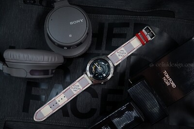 Louis Vuitton Damier Azur Samsung Galaxy Watch Strap