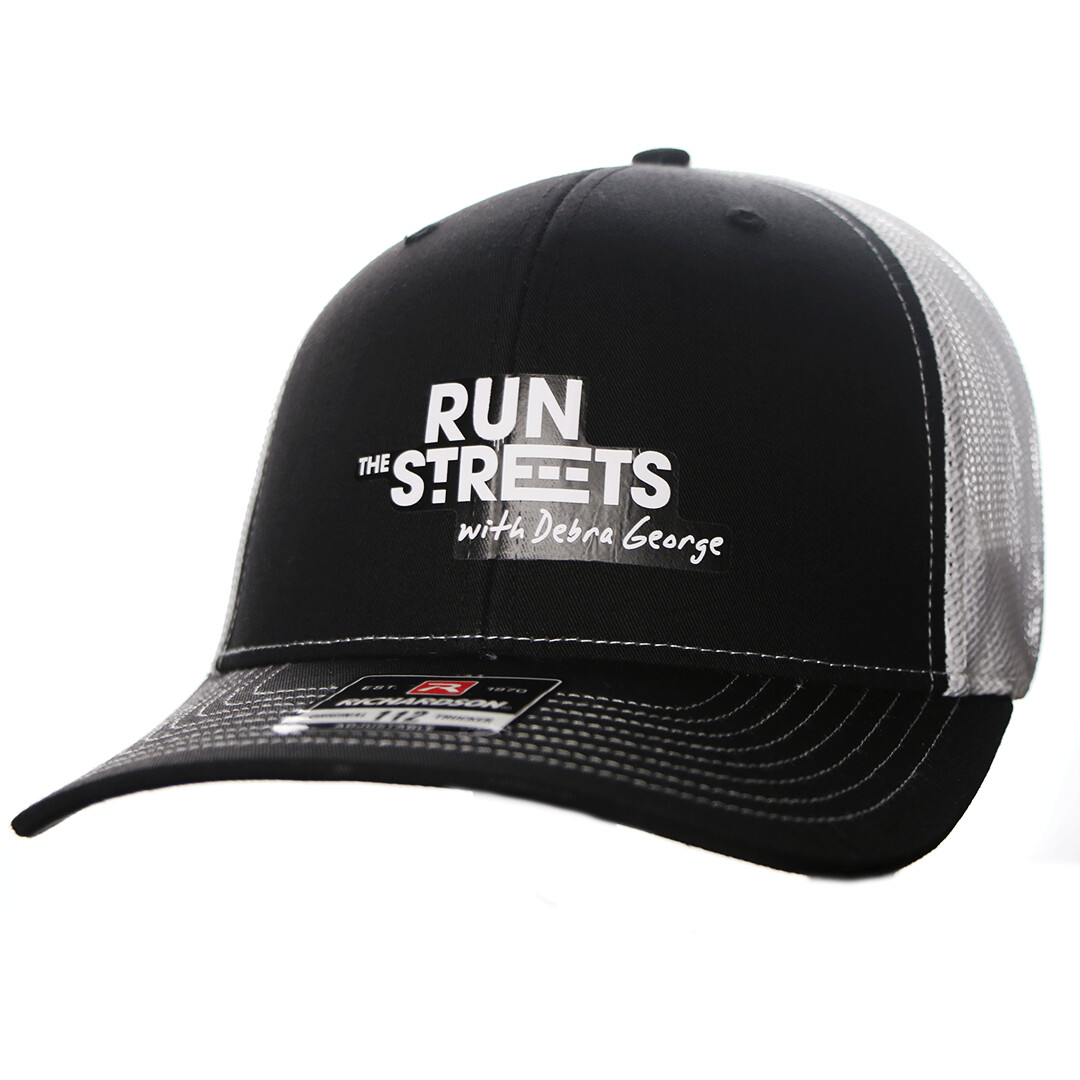 Run the Streets with Debra George ( Grey & Whte) Ball Cap