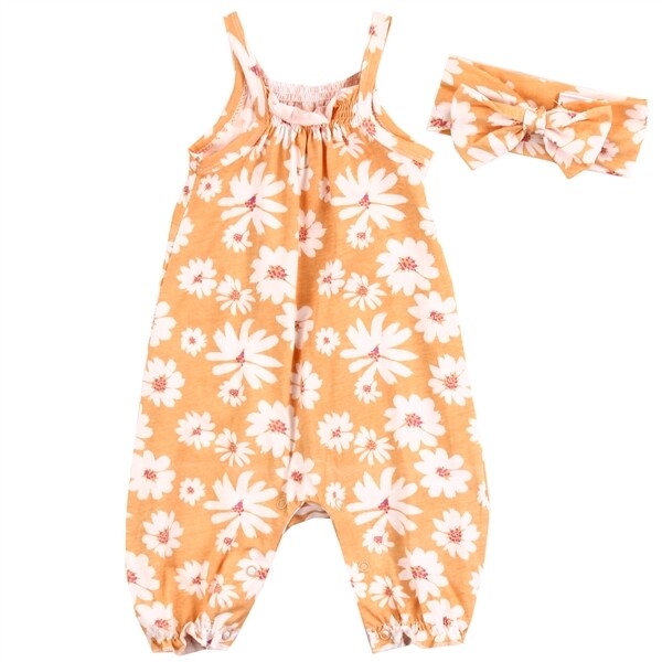 Catherine Malandrino Girls Newborn Romper W/Headband