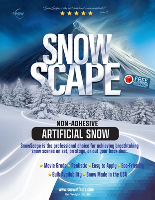 SnowScape Artificial Snow For Film and Video and More 22lb bag (Non-Adhesive)