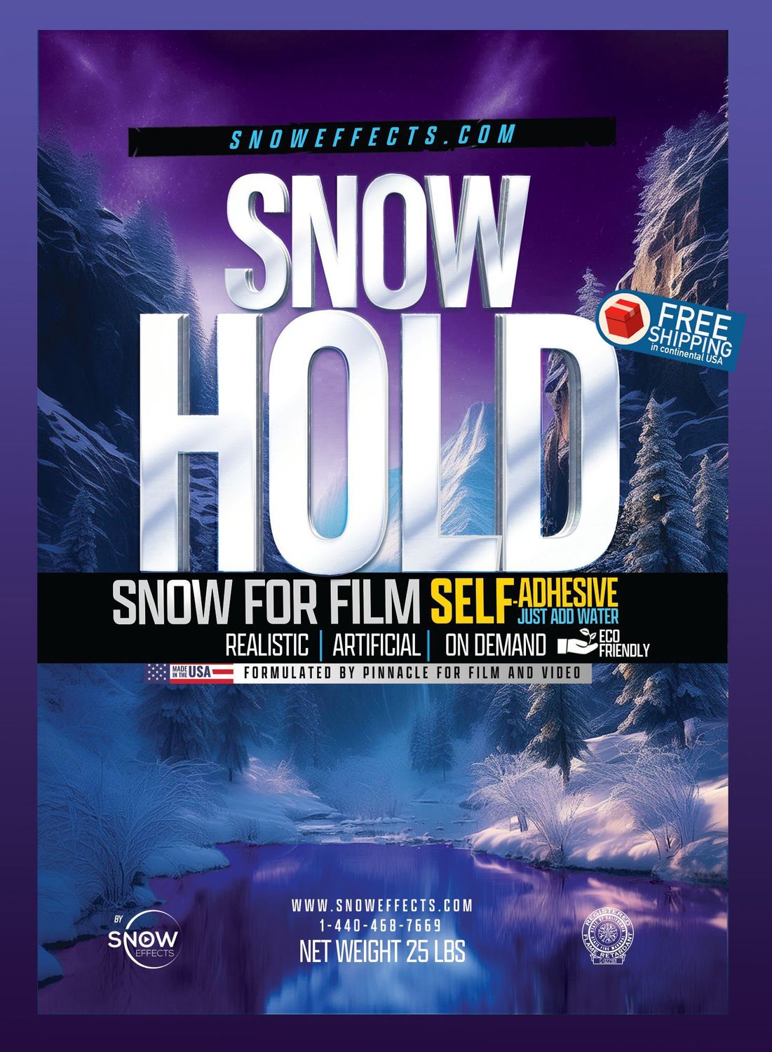 SnowHold For Film and Video - 25 lbs bag (Self-adhesive)