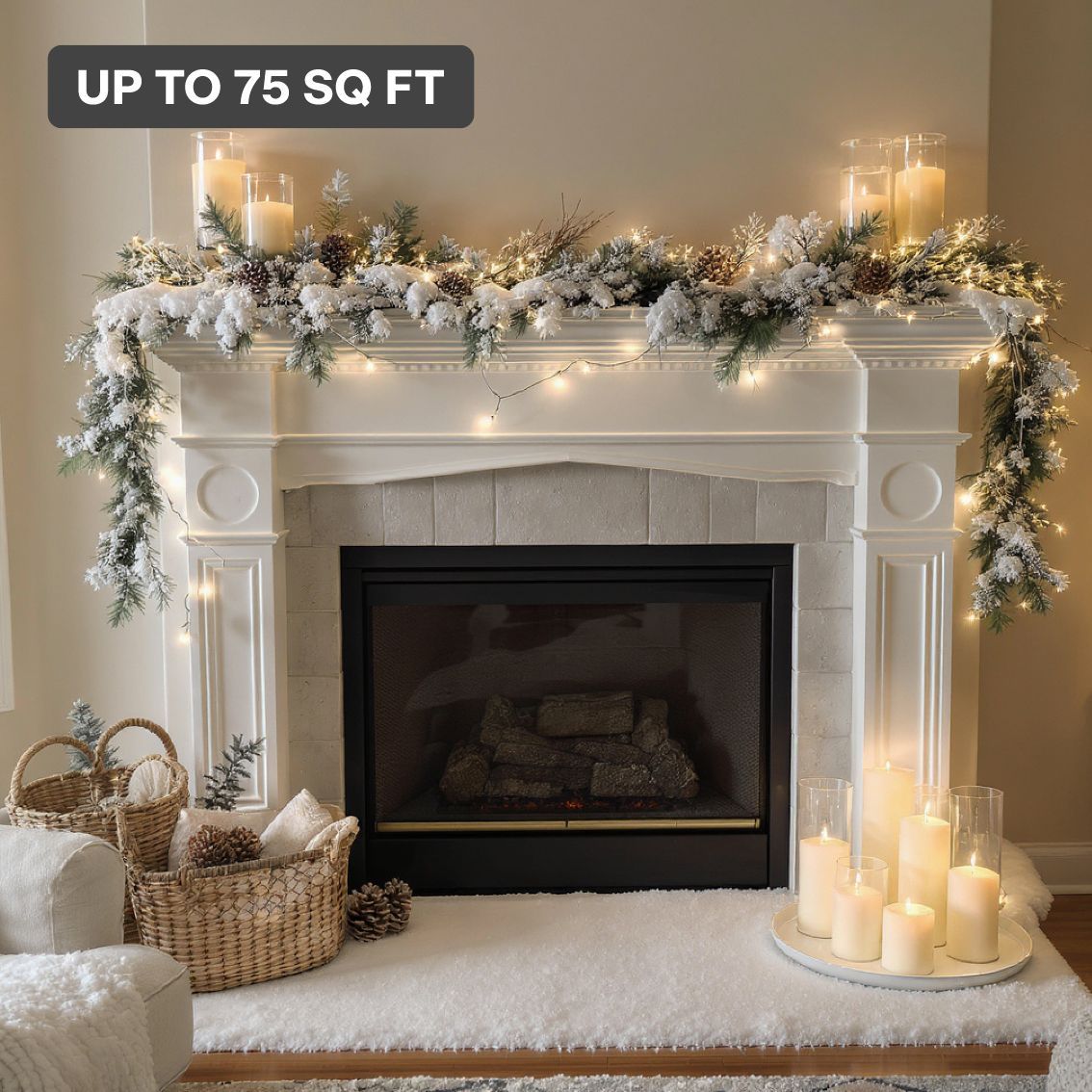 Snow Effects™ Mantel + Table Kit