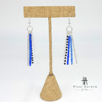 Blue Gradient Fringe Earrings